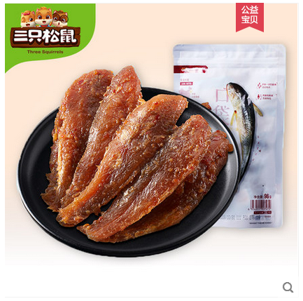 三只松鼠_小黄鱼96g休闲小零食海鲜即食鱼干